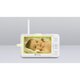 Videofon cu termometru si rotatie 360 Babyline 8.3, White, Lionelo 638176