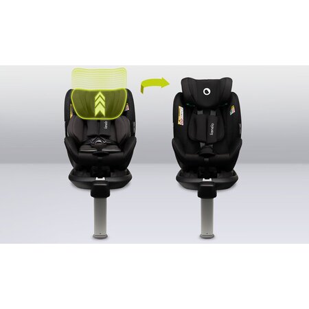 Scaun auto rotativ Antoon Plus I-Size, 40 - 105 cm, Black Onyx, Lionelo 638207