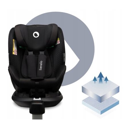Scaun auto rotativ Antoon Plus I-Size, 40 - 105 cm, Black Onyx, Lionelo 638213