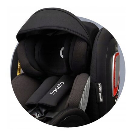 Scaun auto rotativ Antoon Plus I-Size, 40 - 105 cm, Black Onyx, Lionelo 638211