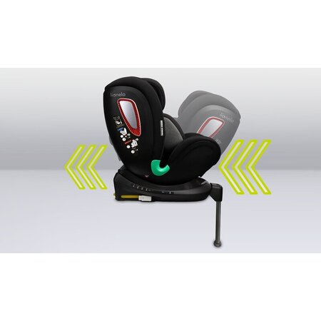 Scaun auto rotativ Antoon Plus I-Size, 40 - 105 cm, Black Onyx, Lionelo 638203