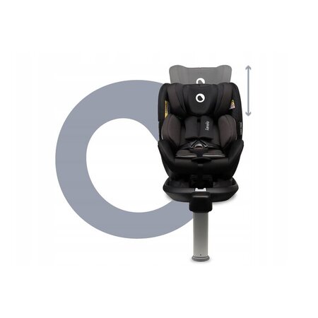 Scaun auto rotativ Antoon Plus I-Size, 40 - 105 cm, Black Onyx, Lionelo 638209