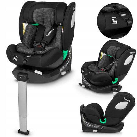 Scaun auto rotativ Braam I-Size, 40 - 150 cm, Black Carbon, Lionelo 638249