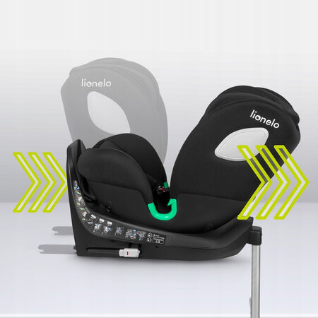 Scaun auto rotativ Braam I-Size, 40 - 150 cm, Black Carbon, Lionelo 638240