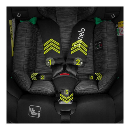 Scaun auto rotativ Braam I-Size, 40 - 150 cm, Black Carbon, Lionelo 638242