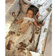 Cearceaf cu elastic pentru patut co-sleeper Leonie, Teddy Bear On Moon, 83x50 cm, MimiNu 638275