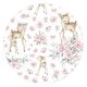 Cearceaf cu elastic pentru patut co-sleeper Vera, Sweet Deer Pink, 90x50 cm, MimiNu 638342