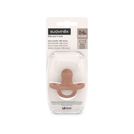 Suzeta fiziologica din silicon SX Pro Colour Essence, 0-6 luni, Ruby, Suavinex