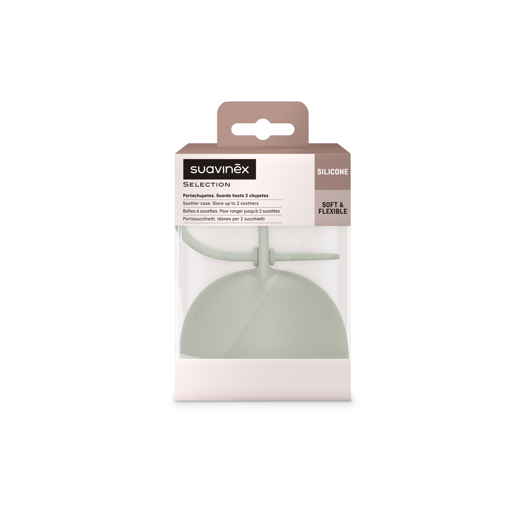 Cutie din silicon pentru suzeta Colour Essence, Verde, Suavinex