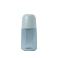 Biberon din silicon SX Pro cu debit mediu Colour Essence, Albastru, 240 ml, Suavinex