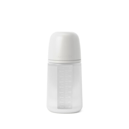 Biberon din silicon SX Pro cu debit mediu Colour Essence, Alb, 240 ml, Suavinex 638512