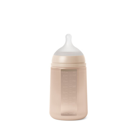 Biberon din silicon SX Pro cu debit mediu Colour Essence, Nude, 240 ml, Suavinex 638518