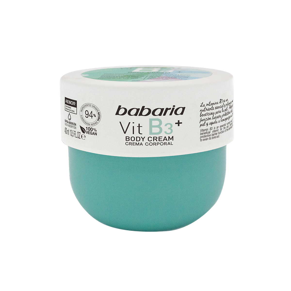 Crema de corp cu vitamina B3, 400 ml, Babaria