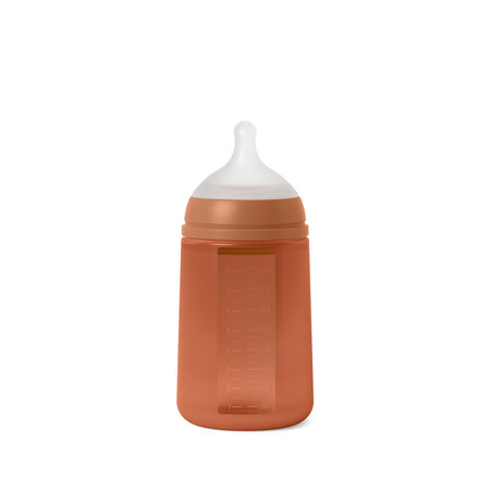 Biberon din silicon SX Pro cu debit mediu Colour Essence, Ruby, 240 ml, Suavinex 638523
