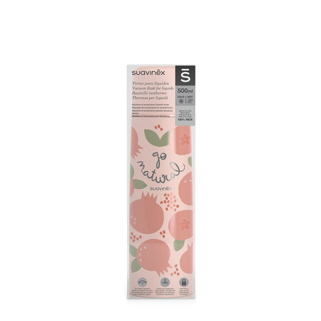 Termos pentru bauturi Go Natural, Rodie, 500 ml, Suavinex 638628
