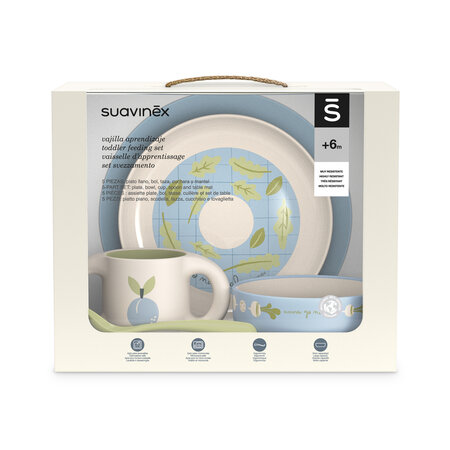 Set de hraire Go Natural, +6 luni, Albastru, Suavinex 638656