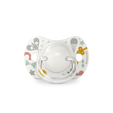 Suzeta fiziologica din silicon SX Pro A Walk In The Park, 0-6 luni, Gri, 2 buc, Suavinex 638678