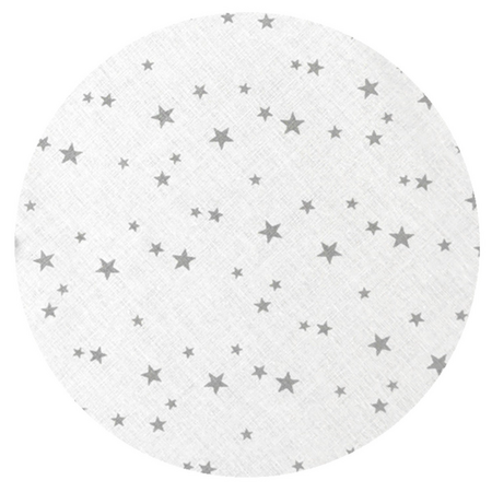 Cosulet bebelus pentru dormit Baby Cocoon, Mini Gray Stars, 75x55 cm, MimiNu 801100