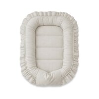 Cosulet pentru bebelus cu volanase Baby Nest Royal, Beige, 55 x 75 cm, MimiNu