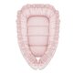 Cosulet pentru bebelus cu volanase Baby Nest Royal, Powder Pink, 55 x 75 cm, MimiNu 638724