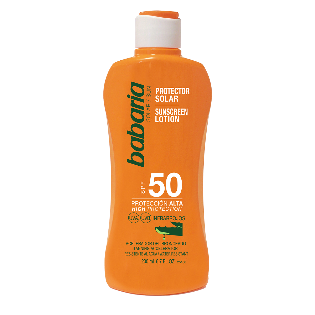 Protectie solara cu accelerator de bronzare si SPF50, 200 ml, Babaria