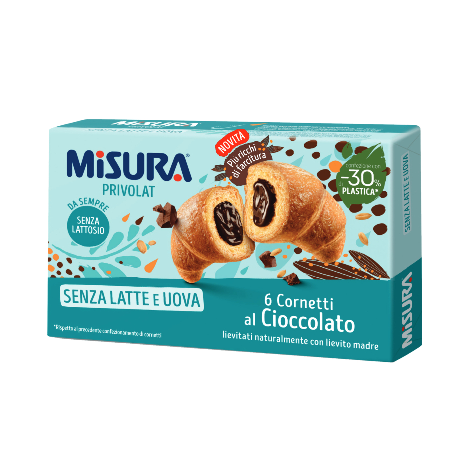 Croissant cu ciocolata fara lactoza, 289 g, Misura