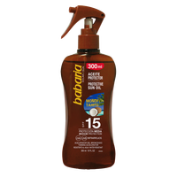 Ulei de protectie solara SPF15 si accelerator de bronzare Monoi Tahiti, 300 ml, Babaria