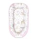 Cosulet pentru bebelus cu doua fete Baby Nest Velvet, Sweet Deer Pink, 105x66 cm, MimiNu 638765
