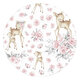 Cosulet pentru bebelus cu doua fete Baby Nest Velvet, Sweet Deer Pink, 105x66 cm, MimiNu 638766