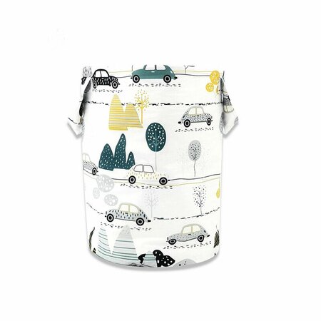 Cutie depozitare jucarii cu manere, Childrens Journey Grey, 50x35 cm, MimiNu 638774