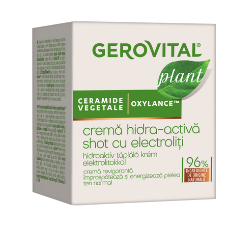 Crema Hidra-Activa shot cu electroliti Plant, 50 ml, Gerovital