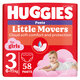 Scutece Little Movers Pants Girl, Nr. 3, 6-11 kg, 58 bucati, Huggies 801153