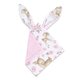 Jucarie textila senzoriala cu doua fete Minky, Sweet Deer Pink, 30 x 30 cm, MimiNu 638876
