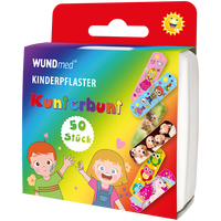 Plasturi colorati pentru copii, 50 bucati, Wundmed
