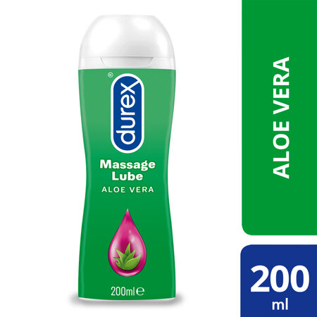 Gel lubrifiant pentru masaj 2in1 Stimulating Aloe Vera, 200 ml, Durex Play 542091
