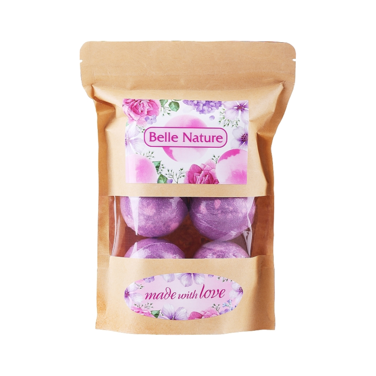 Bombe de baie Secret garden, 6 bucati x 50 g, Belle Nature