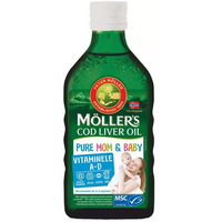 Ulei din ficat de cod Pure Mom & Baby, 250 ml, Moller's