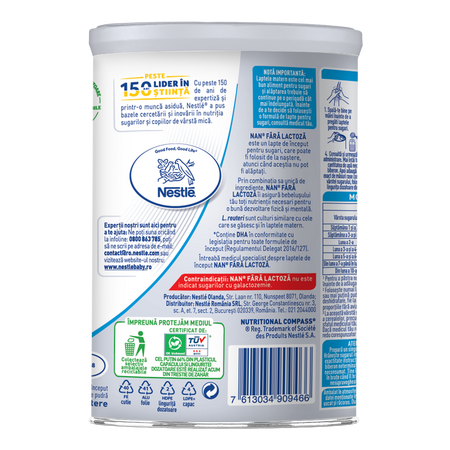 Formula de lapte fara lactoza Nan Expert Pro, +0 luni, 400 g, Nestle 643429