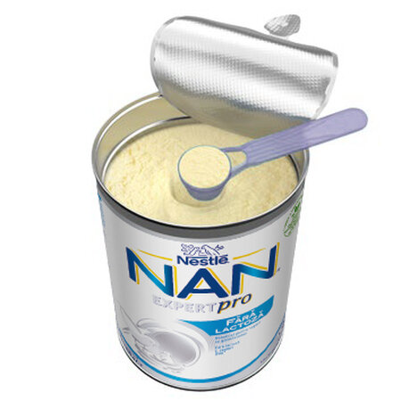 Lapte praf de inceput pentru bebelusi, fara lactoza Nan Expert Pro, +0 luni, 400 g, Nestle 816023