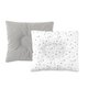 Perna bebelus profilata cu doua fete Velvet, Mini Gray Stars, 23x26 cm, MimiNu 639088