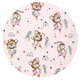 Perna bebelus profilata cu doua fete Velvet, 23x26 cm, Pink, Little Ballerina, MimiNu 639084