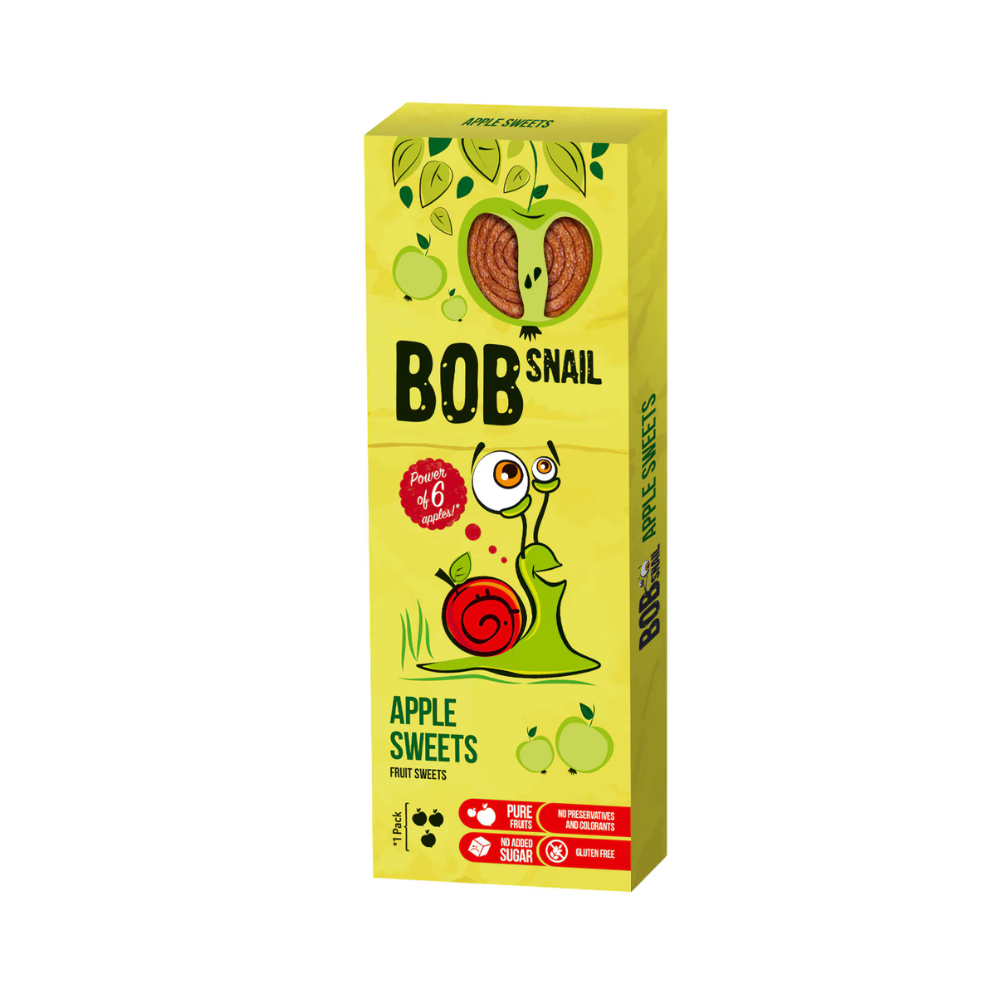 Rulou natural din mere, 30 g, Bob Snail