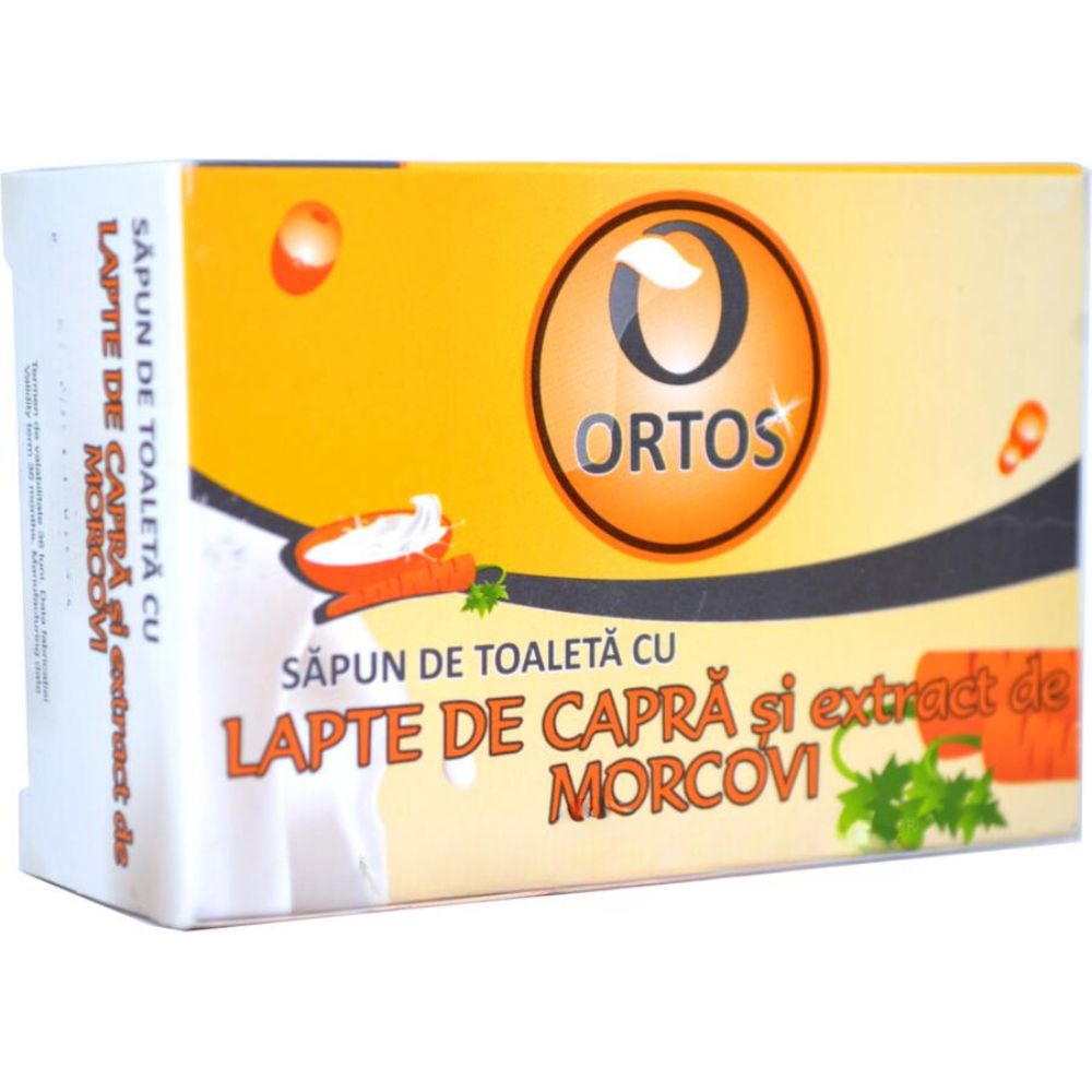 Sapun cu lapte de capra si extract de morcovi, 100 g, Ortos