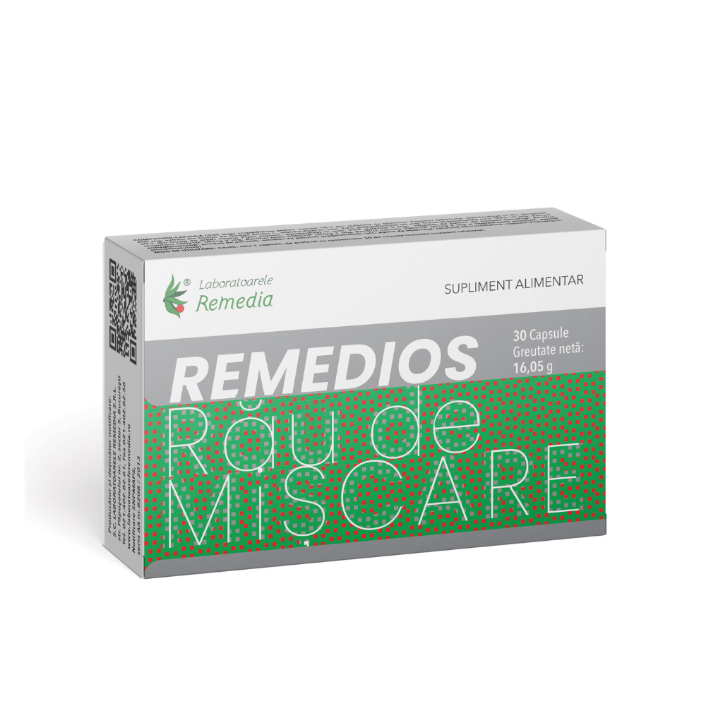 Supliment pentru rau de miscare Remedios, 30 capsule, Laboratoarele Remedia