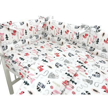Lenjerie patut cu 3 piese, Fox, 120x60 cm, MimiNu 639235