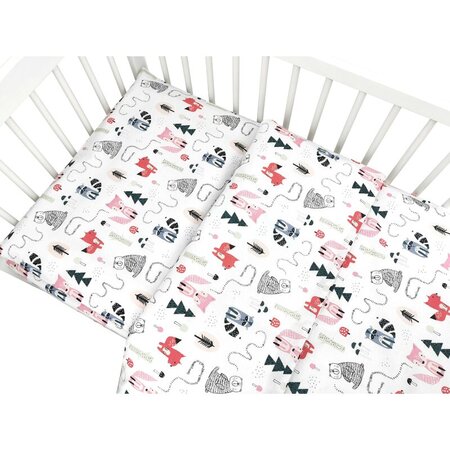 Lenjerie patut cu 3 piese, Fox, 120x60 cm, MimiNu 639238