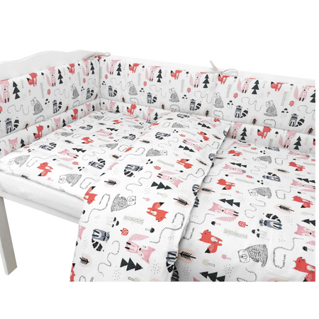 Lenjerie patut cu 5 piese, Fox, 120x60 cm, MimiNu 685357