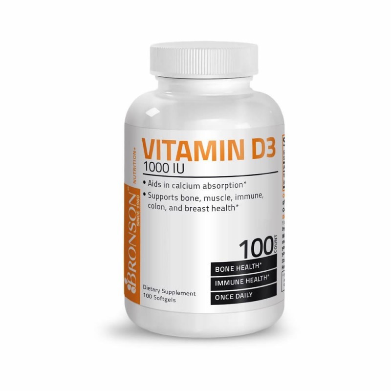 Vitamina D3, 1000 UI, 100 gelule moi, Bron