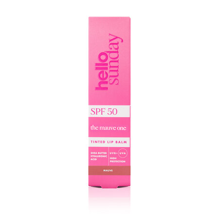 Balsam de buze cu unt de shea si acid hualuronic SPF50, Mauve, 15 ml, Hello Sunday 639298