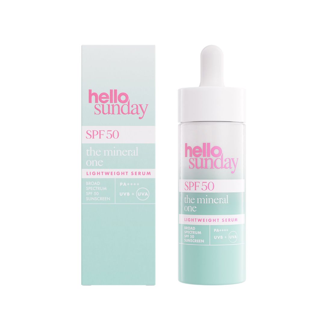 Ser facial mineral cu acid hialuronic SPF50 PA++++, 30 ml, Hello Sunday